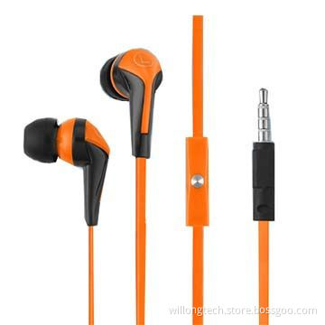 Colorful stereo earphones for mobile with volume control